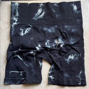 Tie-Dye Black Bike Shorts